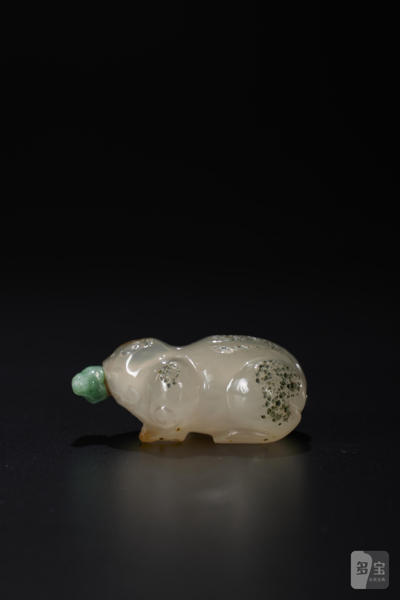 清  玛瑙雕蛙形鼻烟壶 - 图4